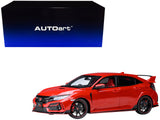 2021 Honda Civic Type R (FK8) RHD (Right Hand Drive) Flame Red 1/18 Model Car by AUTOart