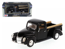 1940 Ford Pickup Truck Black 1/24 Diecast Model by Motormax