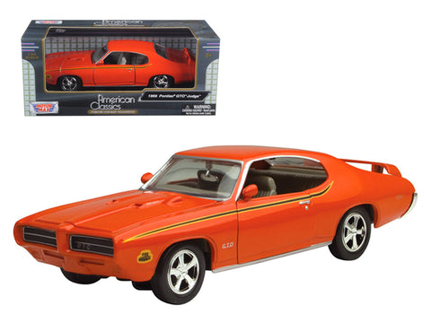 1969 Pontiac GTO Judge Orange 1/24 Diecast Model Car by Motormax
