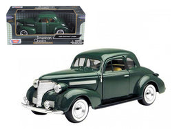 1939 Chevrolet Coupe Green 1/24 Diecast Model Car by Motormax