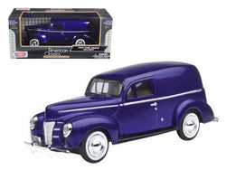 1940 Ford Sedan Delivery Purple 1/24 Diecast Model Car by Motormax
