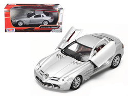 Mercedes Mclaren SLR Silver 1/24 Diecast Model Car by Motormax