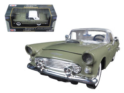 1956 Ford Thunderbird Soft Top Green 1/24 Diecast Model Car by Motormax