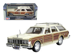 1979 Chrysler Lebaron Town & Country Wagon Cream 1/24 Diecast Model Car by Motormax