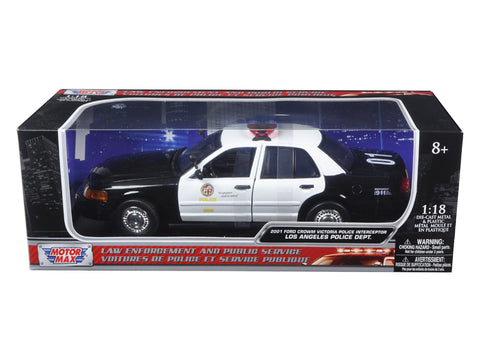 2001 Ford Crown Victoria Los Angeles Police Department (LAPD) Car 1/18 Diecast Car Model by Motormax