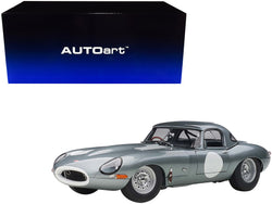Jaguar Lightweight E Type Roadster RHD (Right Hand Drive) Dark Silver 1/18 Model Car by AUTOart