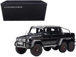 Mercedes Benz G63 AMG 6x6 Gloss Black with Carbon Accents 1/18 Model by AUTOart