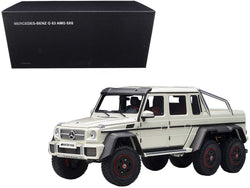 Mercedes Benz G63 AMG 6x6 Designo Diamond White with Carbon Accents 1/18 Model by AUTOart