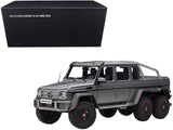 Mercedes Benz G63 AMG 6x6 Designo Platinum Magno Gray Metallic with Carbon Accents 1/18 Model by AUTOart