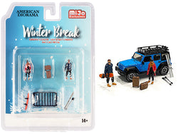 "Winter Break" (6 Piece Set - 2 Figures and 4 Accessories) for 1/64 Scale Models by American Diorama
