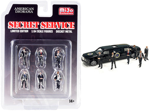 "Secret Service" (6 Piece Figure Set) for 1/64 Scale Models by American Diorama