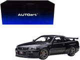 Nissan Skyline GT-R (R34) V-Spec II RHD (Right Hand Drive) Black Pearl 1/18 Model Car by AUTOart