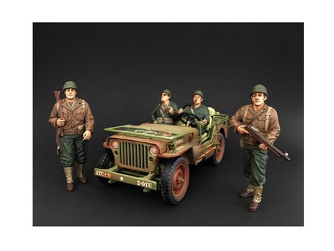"US Army" WWII (4 Piece Figure Set) For 1/18 Diecast Models by American Diorama