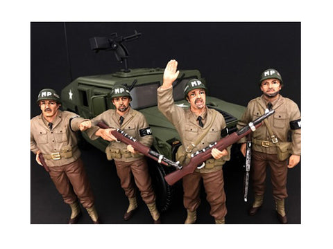 "US Army" WWII MP (4 Piece Figure Set) For 1:18 Diecast Models by American Diorama