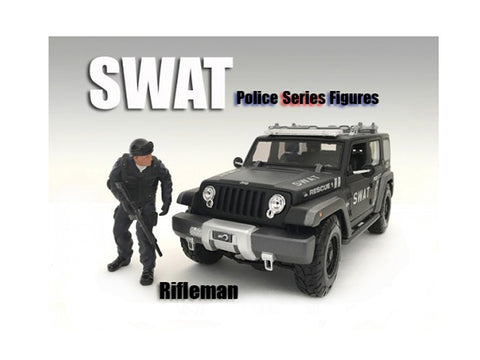 "SWAT" Team Rifleman Figure For 1:18 Diecast Models by American Diorama