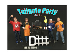 "Tailgate Party" Set #2 (4 Piece Accessory Figure Set) For 1/18 Diecast Models by American Diorama