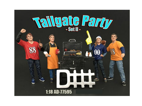 "Tailgate Party" Set #2 (4 Piece Figure Set) For 1:18 Diecast Models by American Diorama
