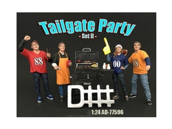 "Tailgate Party" Set #2 (4 Piece Accessory Figure Set) For 1/24 Scale Diecast Models by American Diorama