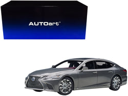 Lexus LS500h Manganese Luster Gray Metallic with Crimson and Black Interior 1/18 Model Car by AUTOart