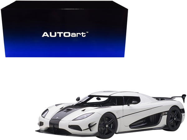 Koenigsegg Agera RS White and Carbon Black 1/18 Model Car by AUTOart