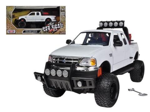2001 Ford F-150 XLT Flareside Supercab Off-Road Pickup Truck White 1/24 Diecast Model by Motormax