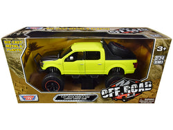 2019 Ford F-150 Lariat Crew Cab Pickup Truck Off Road Bright Green 1/27 Diecast Model by Motormax