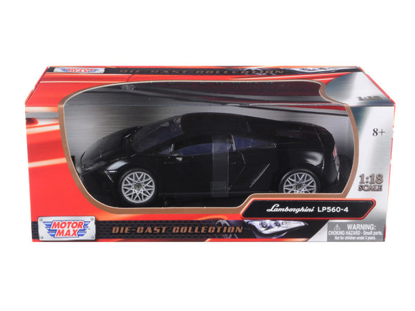Lamborghini LP 560-4 Matte Black 1/18 Diecast Model Car by Motormax