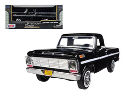 1969 Ford F-100 Pickup Truck Black 1/24 Diecast Model by Motormax