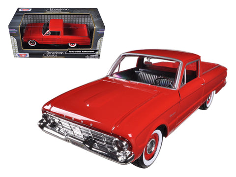 1960 Ford Falcon Ranchero Pickup Red 1/24 Diecast Model by Motormax