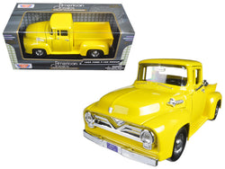 1955 Ford F-100 Pickup Truck Yellow 1/24 Diecast Model by Motormax