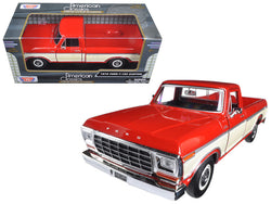 1979 Ford F-150 Pickup Truck 2 Tone Red and Cream 1/24 Diecast Model by Motormax