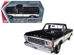 1979 Ford F-150 Pickup Truck 2 Tone Black/Cream 1/24 Diecast Model by Motormax