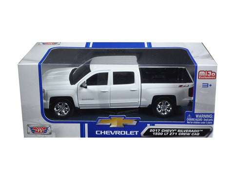 2017 Chevrolet Silverado 1500 LT Z71 Crew Cab White 1/27 Diecast Model by Motormax