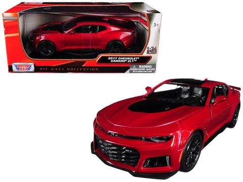 2017 Chevrolet Camaro ZL1 Burgundy 1/24 Diecast Model Car by Motormax