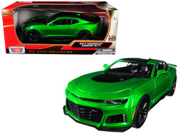 2017 Chevrolet Camaro ZL1 Metallic Green 1/24 Diecast Model Car by Motormax