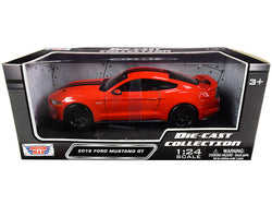 2018 Ford Features GT 5.0 Red with Black Stripes 1/24 Diecast Model Car by Motormax