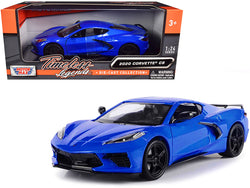 2020 Chevrolet Corvette C8 Stingray Blue Metallic "Timeless Legends" 1/24 Diecast Model Car by Motormax