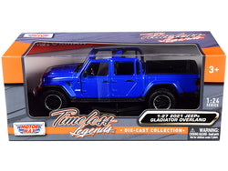 2021 Jeep Gladiator Overland (Open Top) Pickup Truck Blue Metallic 1/24-1/27 Diecast Model by Motormax