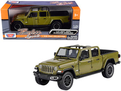 2021 Jeep Gladiator Overland (Open Top) Pickup Truck Matte Green 1/27 Diecast Model by Motormax
