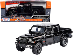 2021 Jeep Gladiator Rubicon (Closed Top) Pickup Truck Black 1/27 Diecast Model by Motormax