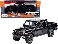 2021 Jeep Gladiator Rubicon (Closed Top) Pickup Truck Black 1/24-1/27 Diecast Model by Motormax
