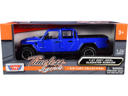 2021 Jeep Gladiator Rubicon (Open Top) Pickup Truck Blue 1/27 Diecast Model by Motormax