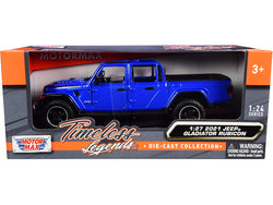 2021 Jeep Gladiator Rubicon (Open Top) Pickup Truck Blue 1/24-1/27 Diecast Model by Motormax