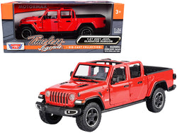 2021 Jeep Gladiator Rubicon (Open Top) Pickup Truck Red 1/24-1/27 Diecast Model by Motormax