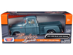 1955 GMC Blue Chip Pickup Truck Light Blue "Timeless Legends" Series 1/24 Diecast Model by Motormax