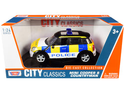 Mini Cooper S Countryman Police Car "City Classics" Series 1/24 Diecast Model Car by Motormax