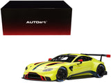 2018 Aston Martin Vantage GTE Le Mans PRO Presentation Car Lemon Green Metallic with Carbon and Red Accents "Aston Martin Racing" 1/18 Model Car by AUTOart