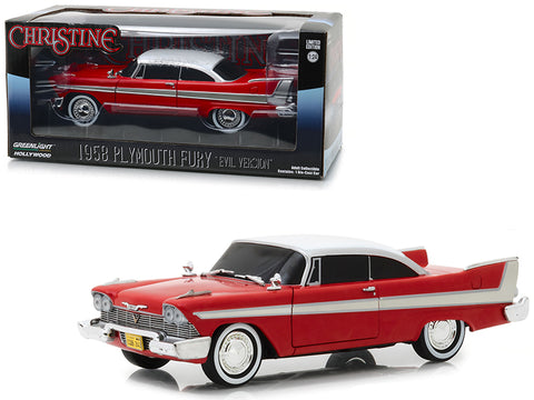 1958 Plymouth Fury Red "Evil Version" with Blacked Out Windows "Christine" (1983) Movie 1/24 Diecast Model Car by Greenlight