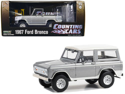 1967 Ford Bronco Silver Metallic with White Top "Counting Cars" (2012-Present) TV Series "Hollywood" Series 1/24 Diecast Model by Greenlight