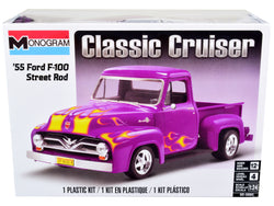 1955 Ford F-100 Street Rod Pickup Truck "Classic Cruiser" Plastic Model Kit (Skill Level 4) 1/24 Scale Model by Revell